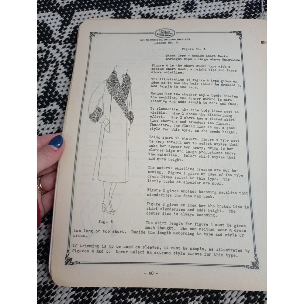 1932  White School Of Costume Art Extension Course Lessons 1-10‎ White Sewing